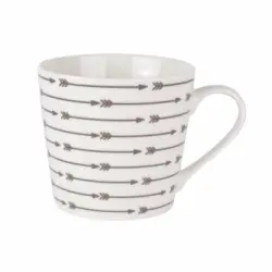 Mug TABERSEO Flechas 414 cc - Blanca