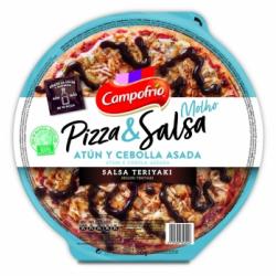 Pizza de atún, cebolla asada y salsa teriyaki Pizza & Salsa Campofrio 360 g.