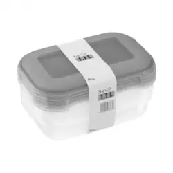 Recipiente de plástico rectangular 1,1L Bosque Verde
