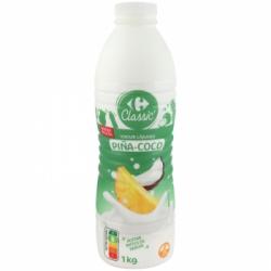 Yogur liquido de piña y coco Carrefour Classic ́ sin gluten 1000 g.