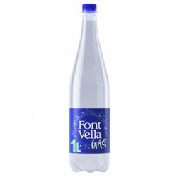 Agua mineral con gas Font Vella 1 l.