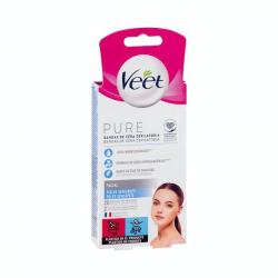 Bandas de cera facial Pure Veet piel sensible Paquete 1 ud