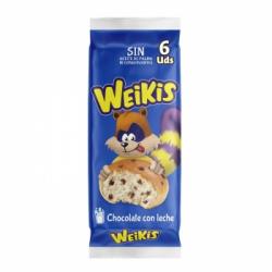 Bollo de petitas chocolate con leche Weikis La Bella Easo 6 ud.