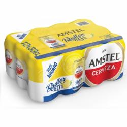 Cerveza Amstel 0,0 sin alcohol Radler con limón pack de 12 latas de 33 cl.