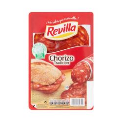 Chorizo lonchas Revilla Paquete 0.065 kg