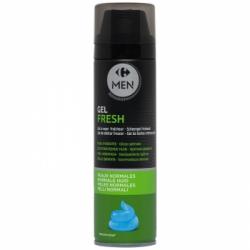 Gel de afeitar frescor piel normal Carrefour Men 200 ml.