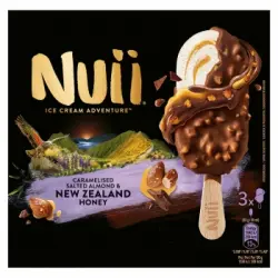 Helado Bombón Nueva Zelanda de almendras saladas caramelizada Nuii sin gluten 3 ud.