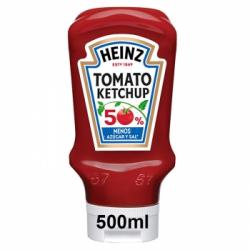Kétchup 50% menos azúcar y sal Heinz envase 550 g.