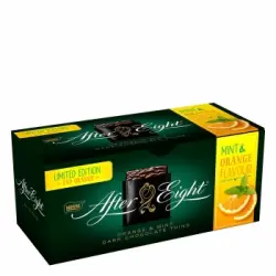 Láminas de chocolate rellenas de menta y naranja After Eight 200 g.