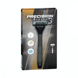 Maquinilla de afeitar recargable Precision System 3 Deliplus 3 hojas Caja 1 ud