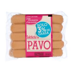 Salchichas de pavo Hacendado solo 3% de grasa 2 paquetes X 0.2 kg