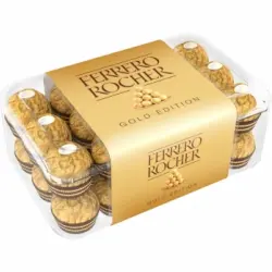 Bombones de chocolate y avellana Ferrero Rocher estuche 30 ud.