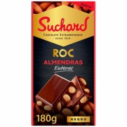 Chocolate negro con almendras enteras Suchard 180 g.