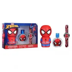 Estuche Spider-Man: agua de colonia 50 ml, gel de ducha -champú 2D 400 ml y pulsera.