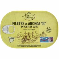 Filetes de anchoa del Cantábrico en aceite de oliva De Nuestra Tierra 60 g.