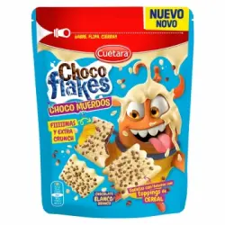 Galletas con topping de cereales y chocolate blanco Choco Flakes Cuétara doy pack 100 g.
