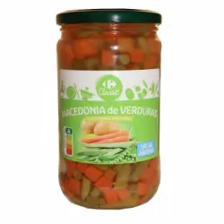 Macedonia de verduras sin sal añadida Classic Carrefour 320 g.