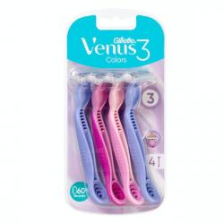 Maquinilla depilación desechable Colors Venus Gillette 3 hojas Paquete 1 ud