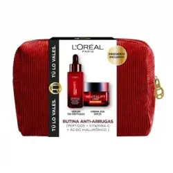 Neceser L'Oréal Paris Revitalift Laser: sérum corrector anti-edad tri-péptidos 30 ml y crema día hidratante SPF25 50 ml.