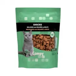 Snacks gato rellenos con salmón y malta Compy