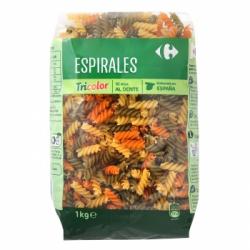 Espirales tricolor Carrefour 1 kg.