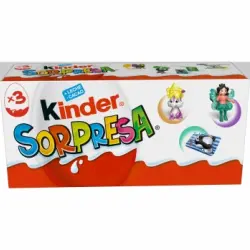 Huevo de chocolate Kinder Sorpresa sin gluten 3 ud.