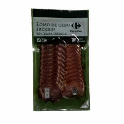 Lomo de cebo ibérico en lonchas Carrefour sin gluten 100 g.