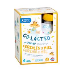 Yogur líquido infantil con cereales y miel Go-Lácteo +8 meses Caja 0.36 kg