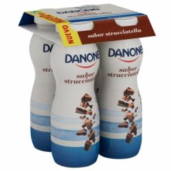 Yogur líquido sabor stracciatella Danone pack 4 unidades 155 g.
