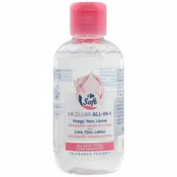 Agua micelar desmaquillante Carrefour Soft 100 ml.