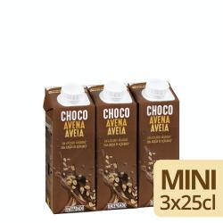 Bebida de avena con chocolate sin azúcares añadidos Hacendado 3 mini bricks X 250 ml