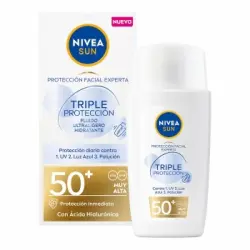 Fluido ultraligero hidratante facial UV FP50+ Triple Protección Nivea Sun 40 ml.