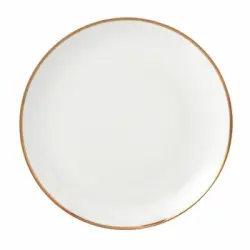 Fuente de mesa Porcelana CARREFOUR HOME 30,5 cm - Blanco y Dorado