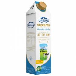 Leche semidesnatada ultrafiltrada Suprema Central Lechera Asturiana sin lactosa brik 1 l.