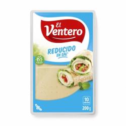 Queso bajo en sal en lonchas El Ventero 200 g.