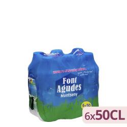 Agua mineral Font Agudes pequeña 6 botellas X 500 ml