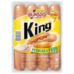 Salchichas de pechuga de pavo King El Pozo sin gluten 330 g.