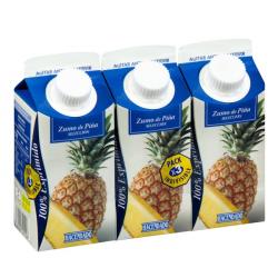 Zumo de piña selección Hacendado 3 mini bricks X 330 ml