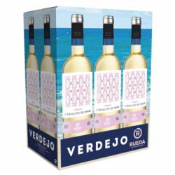Caja de 6 botellas de vino blanco verdejo Caballito de Mar D.O. Rueda 75 cl.