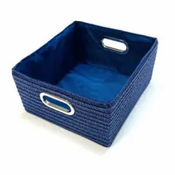 Cesta Cuadrada con Asas Metálicas COMPACTOR - Azul