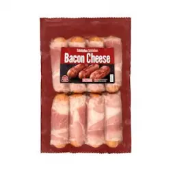 Mini salchichas Bacon Cheese Hacendado con queso envueltas en bacon