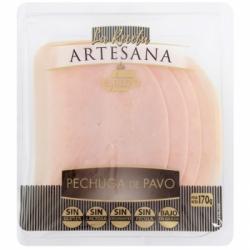 Pechuga de pavo en lonchas Receta Artesana El Pozo sin gluten y sin lactosa 170 g