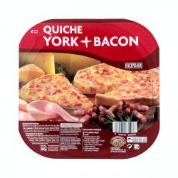 Quiche york y bacón Hacendado  0.38 kg