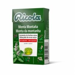 Caramelo sabor menta montaña sin azúcar Ricola 50 g.