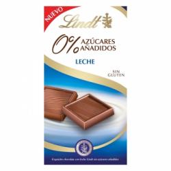 Chocolate con leche sin azúcar añadido Lindt sin gluten 100 g.