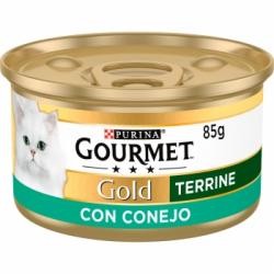 Comida húmeda de conejo para gato adulto Purina Gourmet Gold 85 g