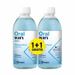 Enjuague bucal Oral Kin Zero pack de 2 unidades de 500 ml.