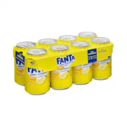 Refresco Fanta limón zero azúcares añadidos 8 latas X 330 ml