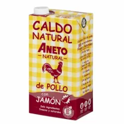 Caldo natural de pollo con jamón Aneto sin gluten y sin lactosa brik 1 l.