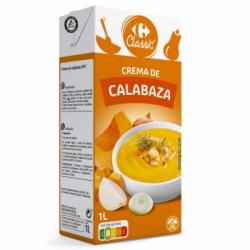 Crema de calabaza Classic Carrefour sin gluten 1 l.